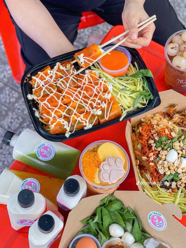 Bánh tráng trộn full topping Thảo Mèo